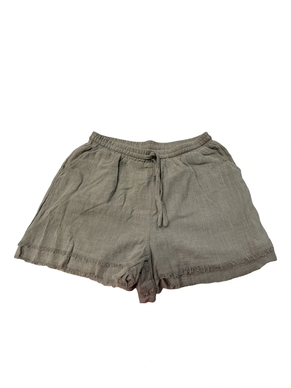 Fashion Nova cotton Easy Breezy Linen Short Set Olive Green M Matching Lounge